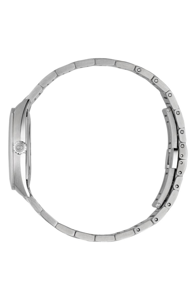 Gucci Interlocking Logo Diamond Dial Watch, 29mm, Alternate, color, Metallic Silver