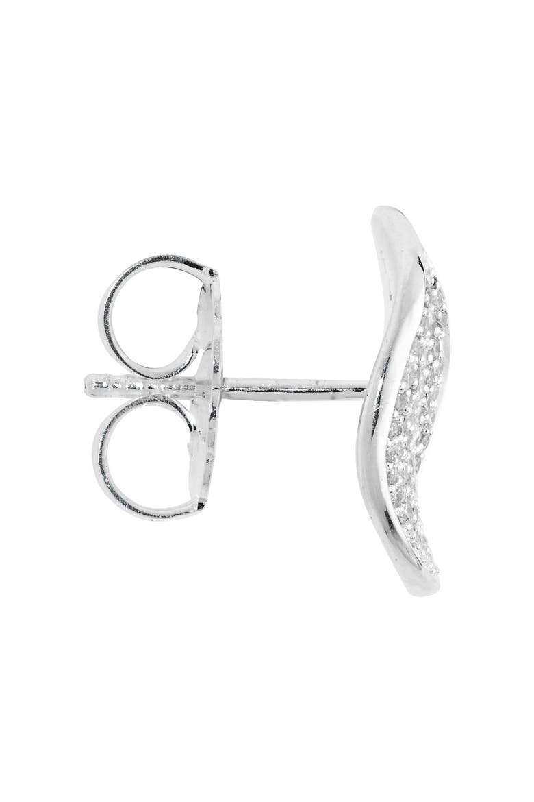 Stardust Flower Diamond Disc Earrings, Alternate, color, SILVER