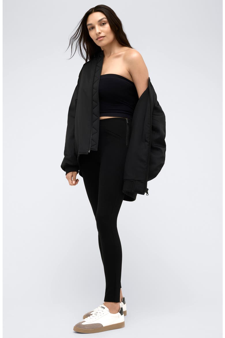 Hollywood Waist Leggings, Alternate, color, BLACK
