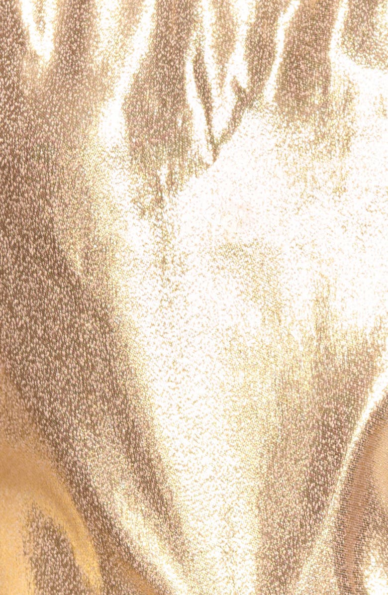 Ramy Brook Esther Off the Shoulder Metallic Silk Blend Top, Alternate, color, Gold