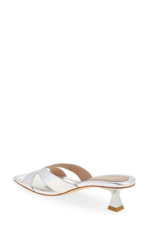 Stuart Weitzman Miami 50 Slide Sandal In Silver
