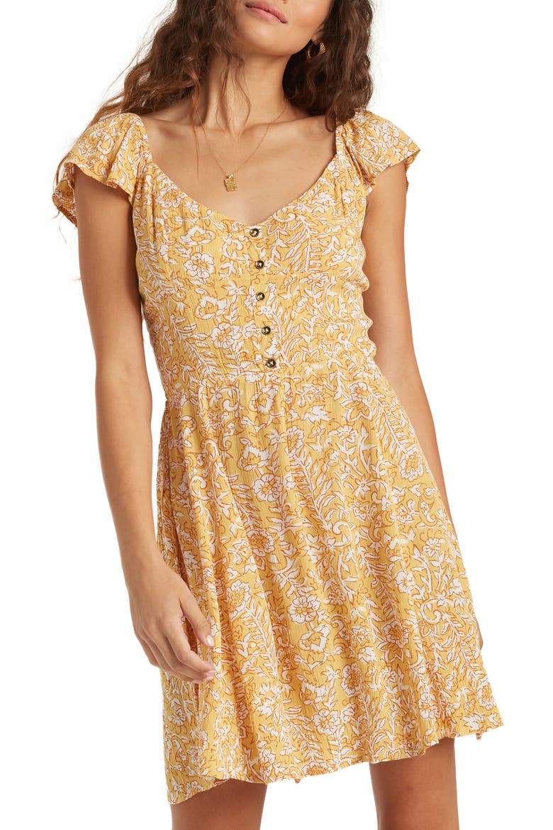 Forever Yours Minidress, Main, color, VINTAGE YELLOW