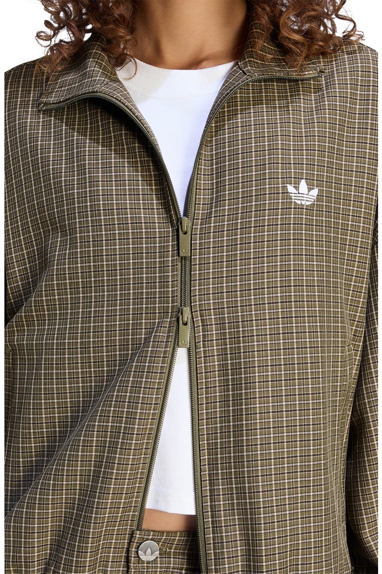 Checks Track Jacket, Alternate, color, OLIVESTRATA