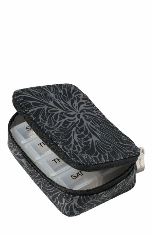 Baggallini Travel Pill Case In Midnight Blossom