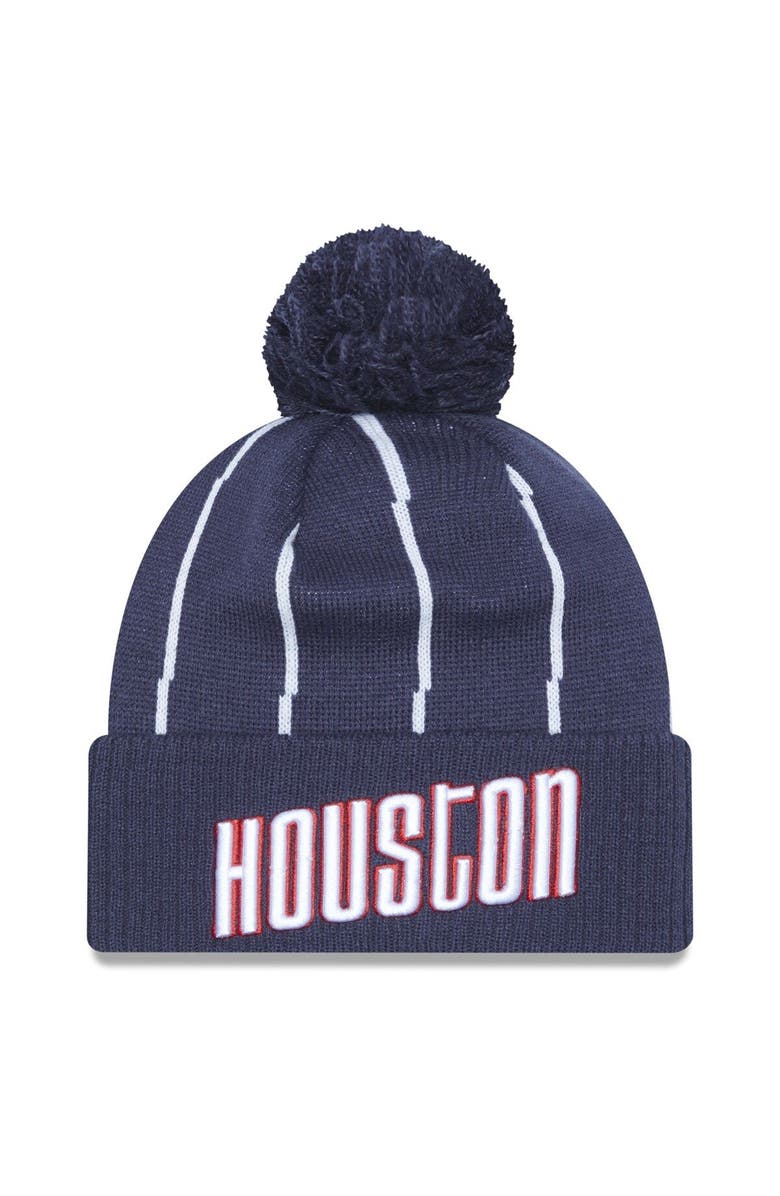 New Era Men's New Era  Gray Houston Rockets 2022/23 City Edition Official Cuffed Pom Knit Hat, Main, color, 