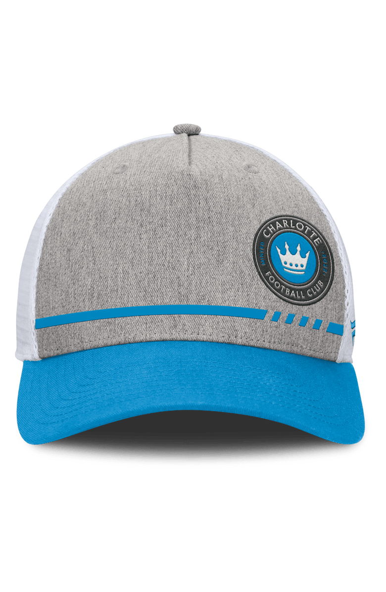 FANATICS Men's Fanatics Heather Gray Charlotte FC Low Block Trucker Adjustable Hat, Alternate, color, Heather Gray