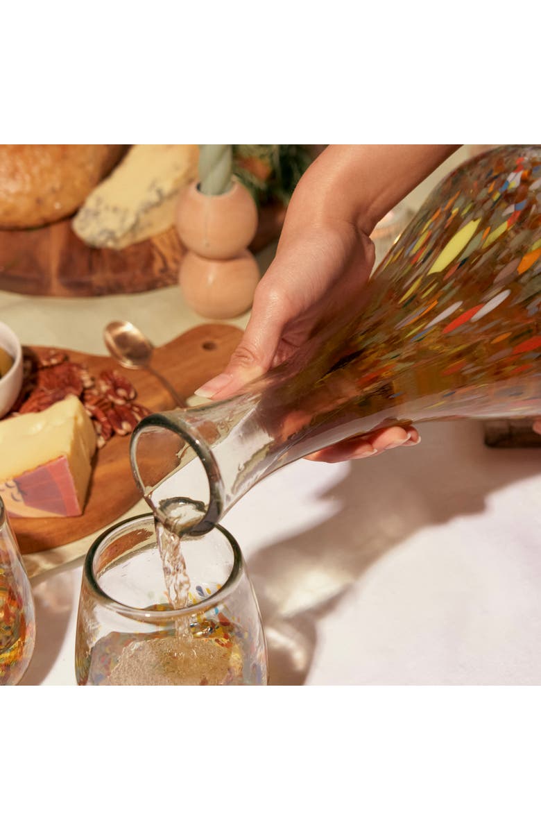 TWINE Segunda Vida Artistico Recycled Wine Decanter, Alternate, color, Multicolor