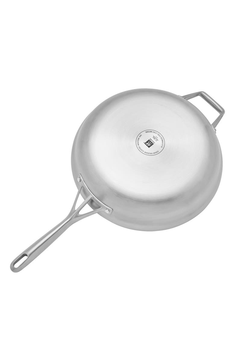 ZWILLING Motion Stainless Steel Sauté Pan with Lid, Alternate, color, Stainless Steel