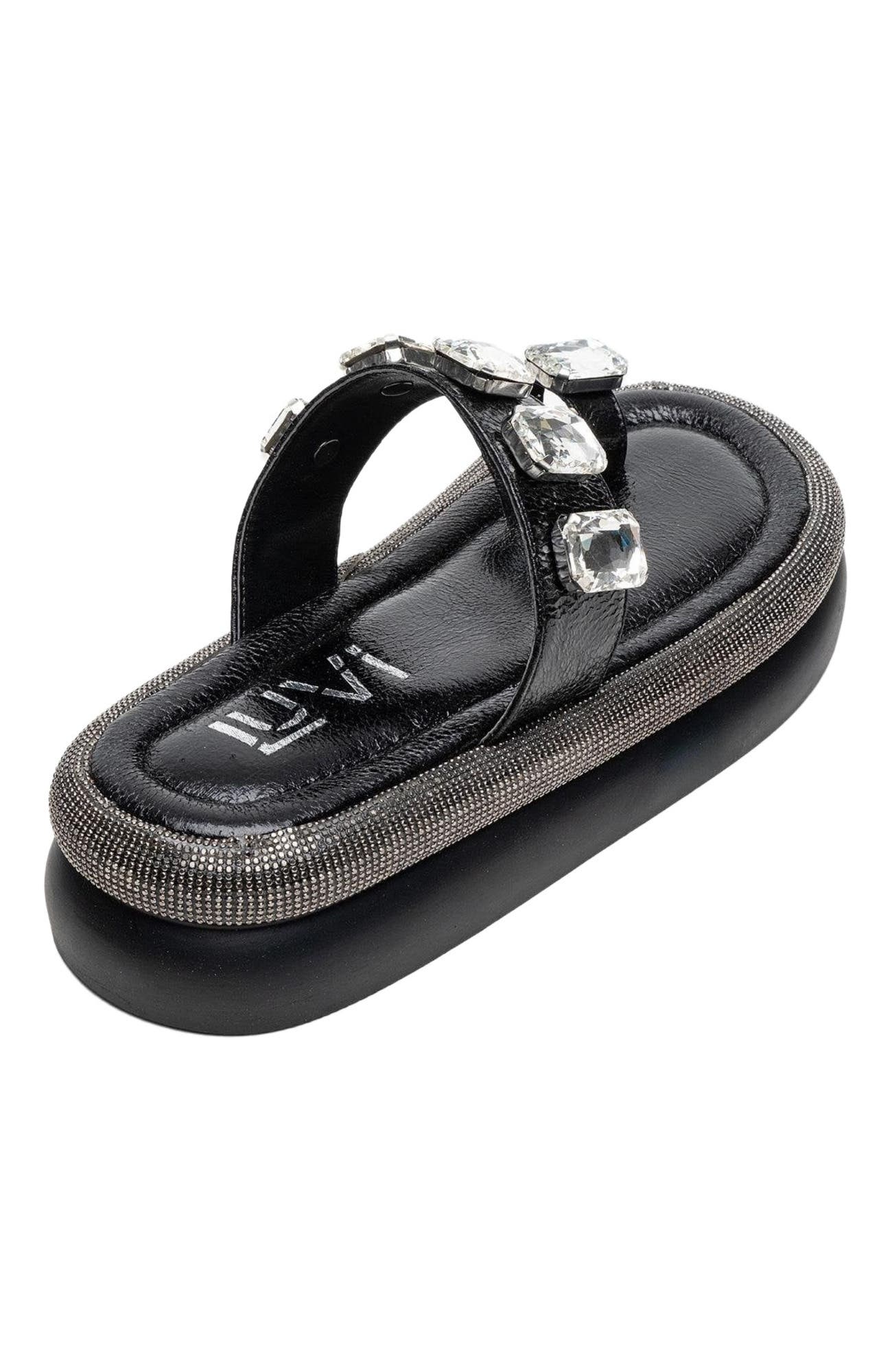 Prologue Shoes Evans Jeweled Platform Sandal, Alternate, color, 