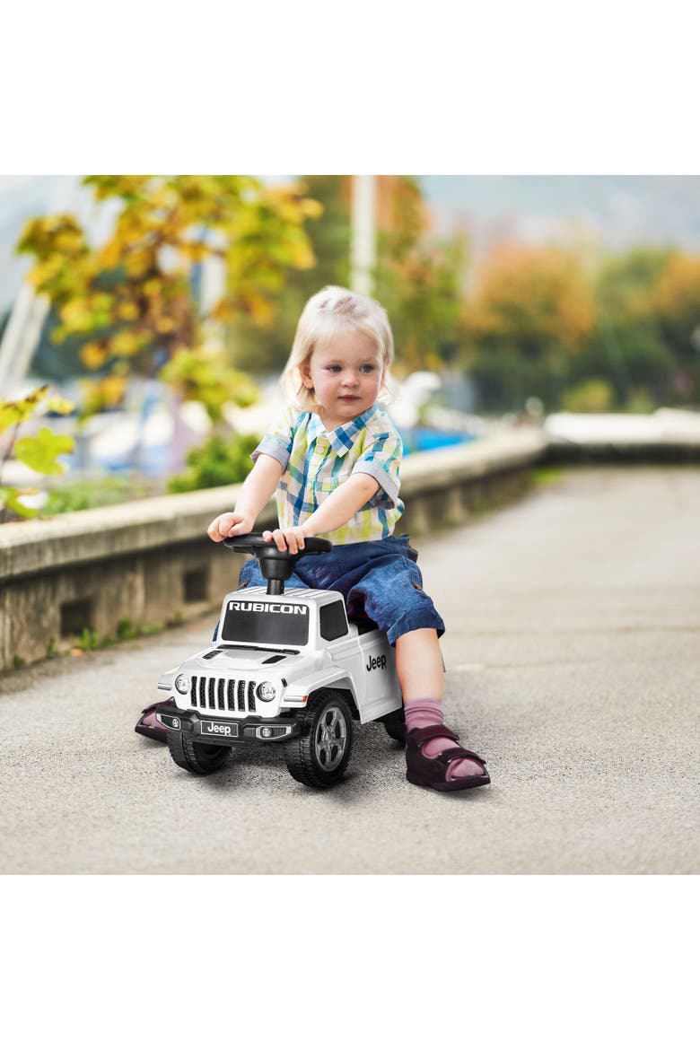 Toddler Ride on Car with Engine Sounds, Storage, Alternate, color, White