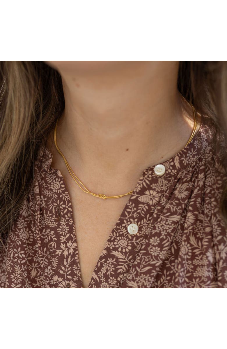 Erin McDermott Jewelry Double-Strand Love Knot Necklace, Alternate, color, Gold