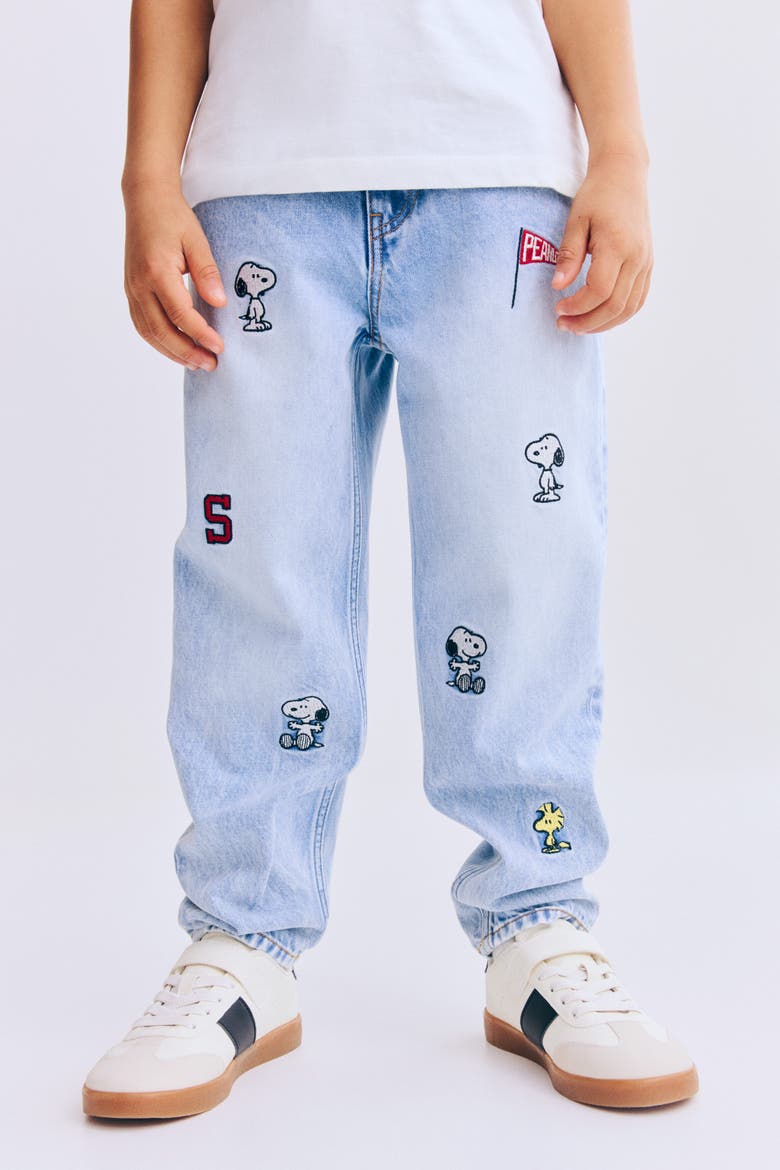 Regular Fit Printed  Jeans, Alternate, color, Light denim blue/Snoopy