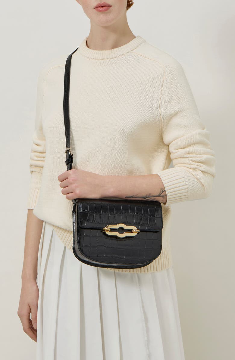 Mulberry Pimlico Shiny Croc Embossed Leather Satchel, Alternate, color,