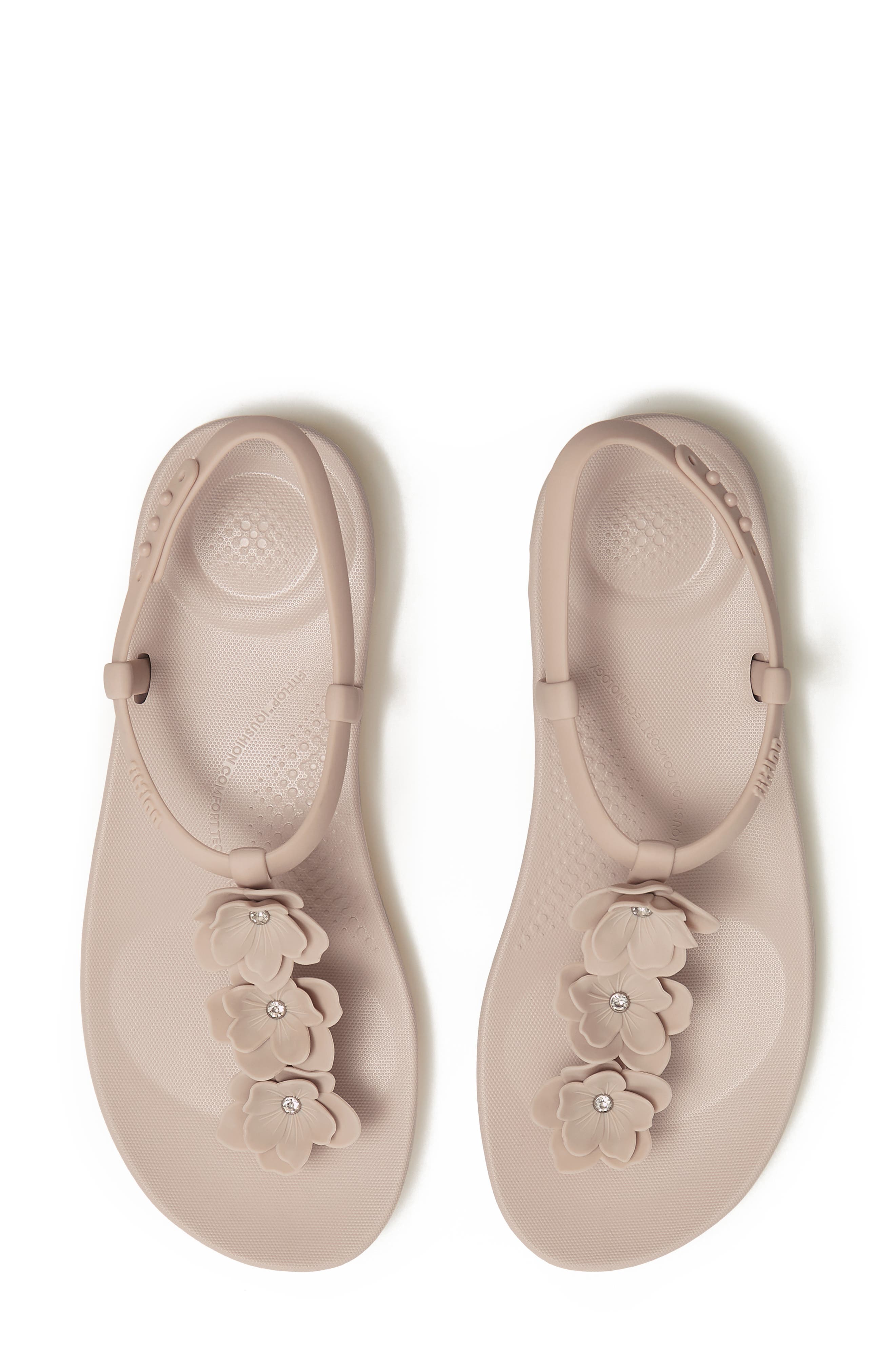Splash Flower T-Strap Sandal, Alternate, color, NUDE ROSE