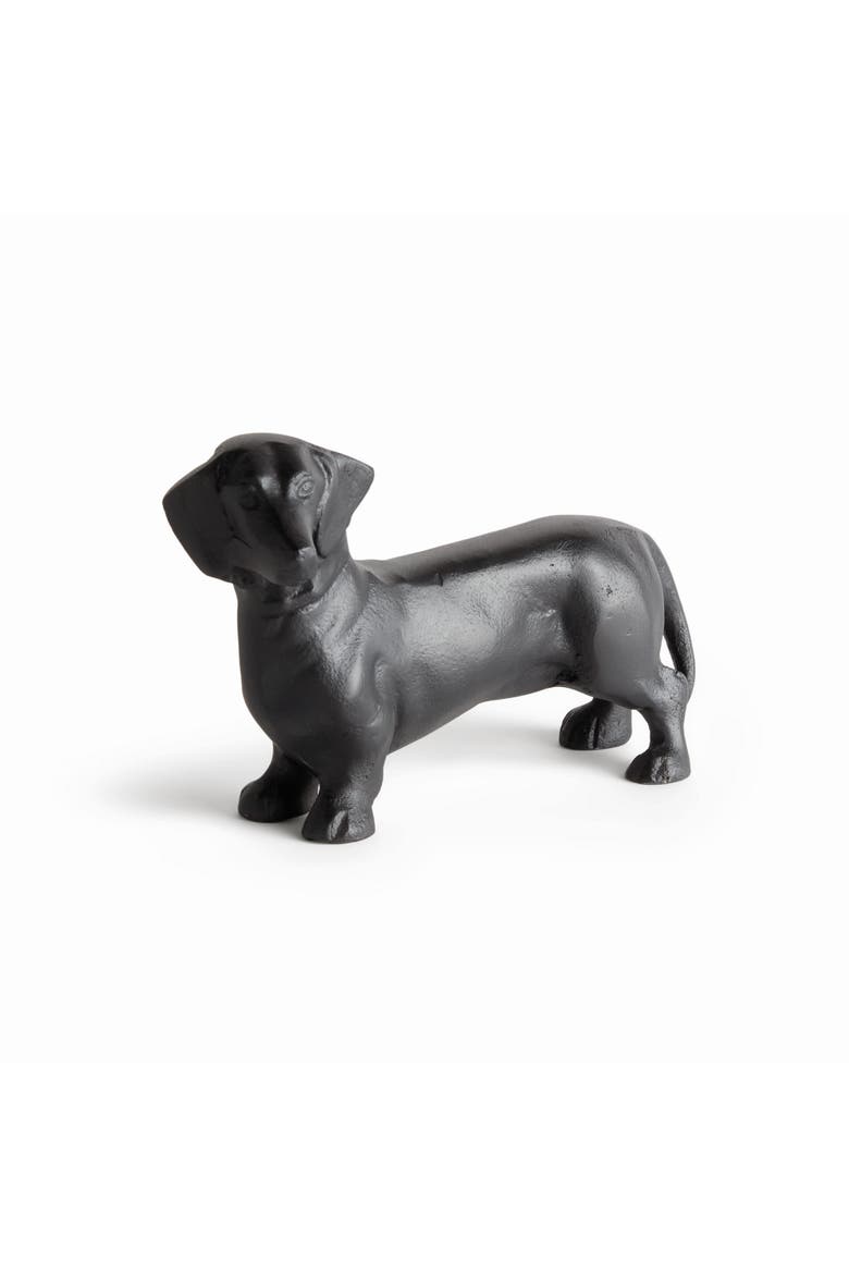 Loki Dog Black Cast Aluminum Decorative Figurine 6" x 8.5", Main, color, Black