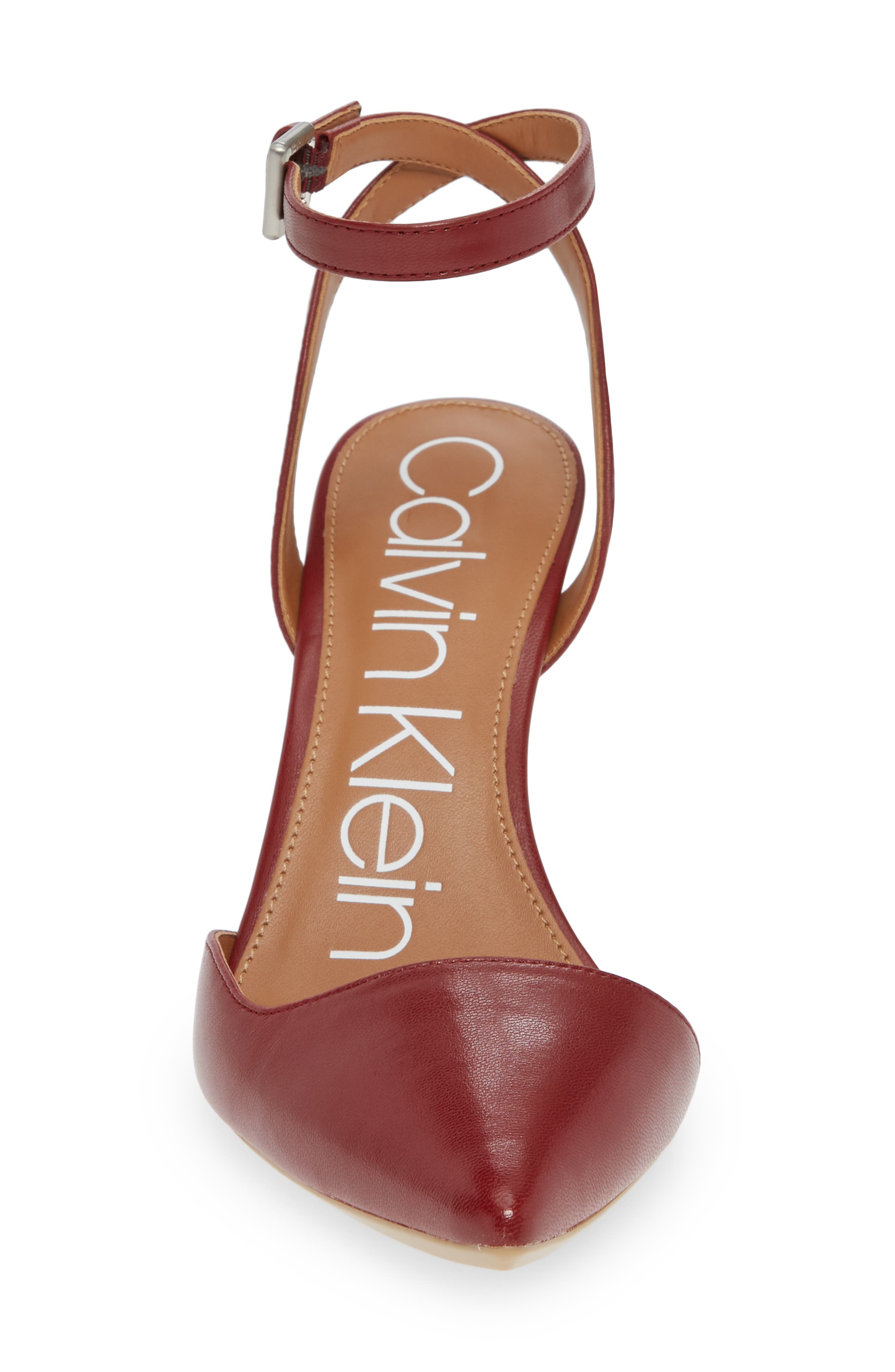 Raffaela Ankle Strap Pump, Alternate, color, RED ROCK LEATHER