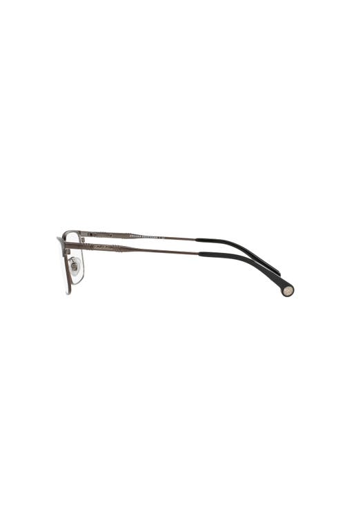 Brooks Brothers 55mm Rectangle Optical Glasses In Metallic