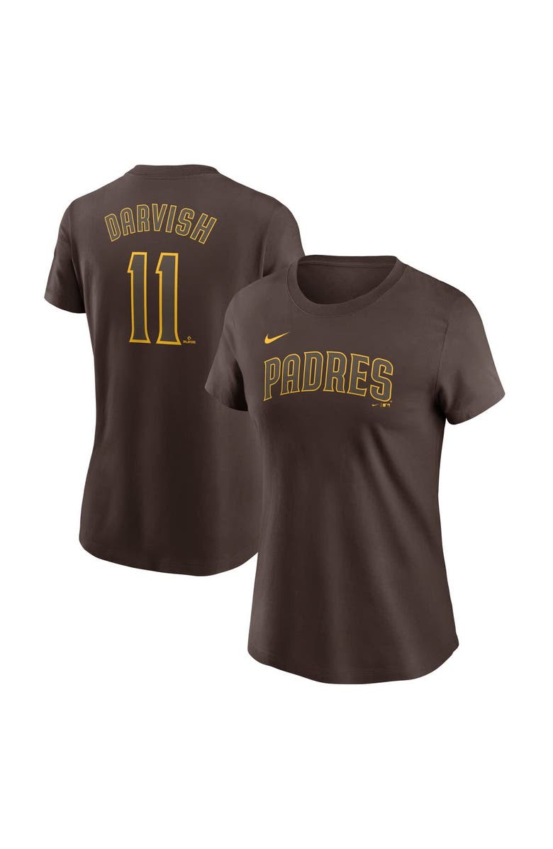 Nike Women's Nike Yu Darvish Brown San Diego Padres Fuse Name & Number T-Shirt, Main, color, Brown