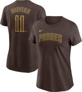 Nike Women's Nike Yu Darvish Brown San Diego Padres Fuse Name & Number T-Shirt