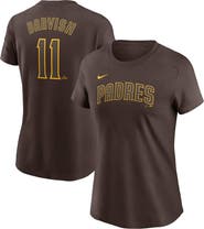 Nike Women's Nike Yu Darvish Brown San Diego Padres Fuse Name & Number T-Shirt