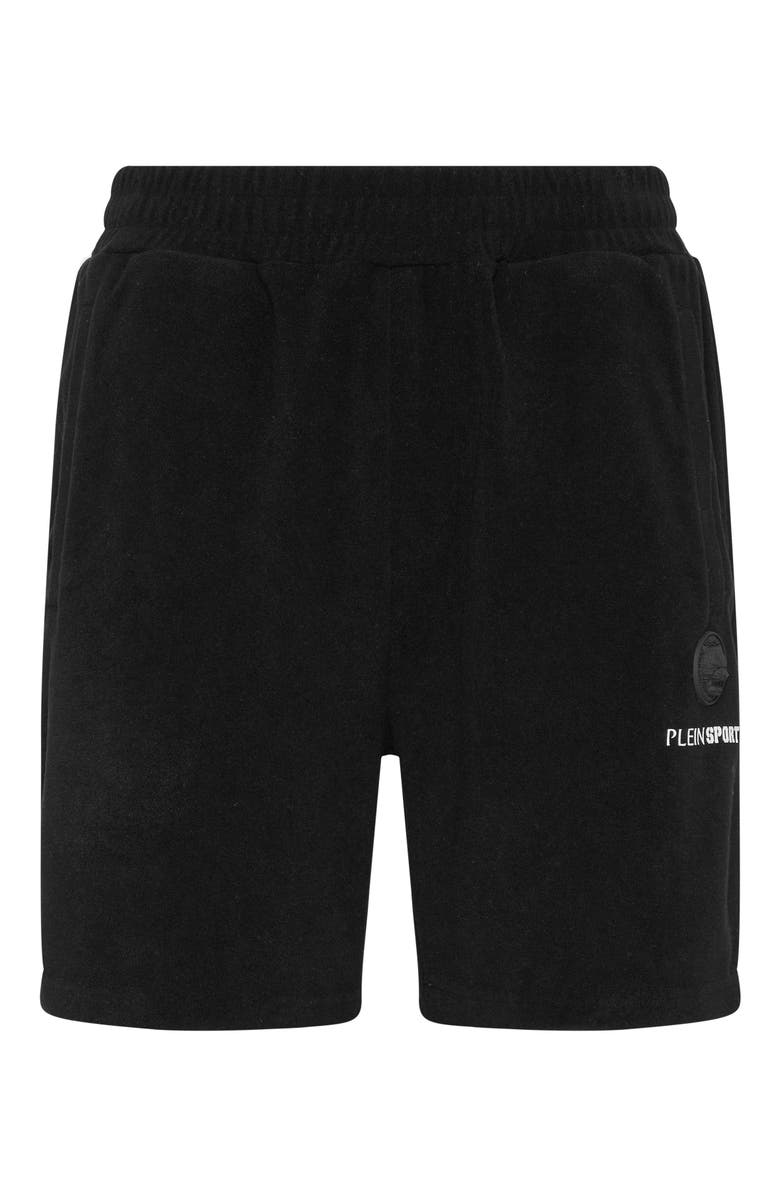 PLEIN SPORT Sponge Jogging Shorts, Main, color, Black