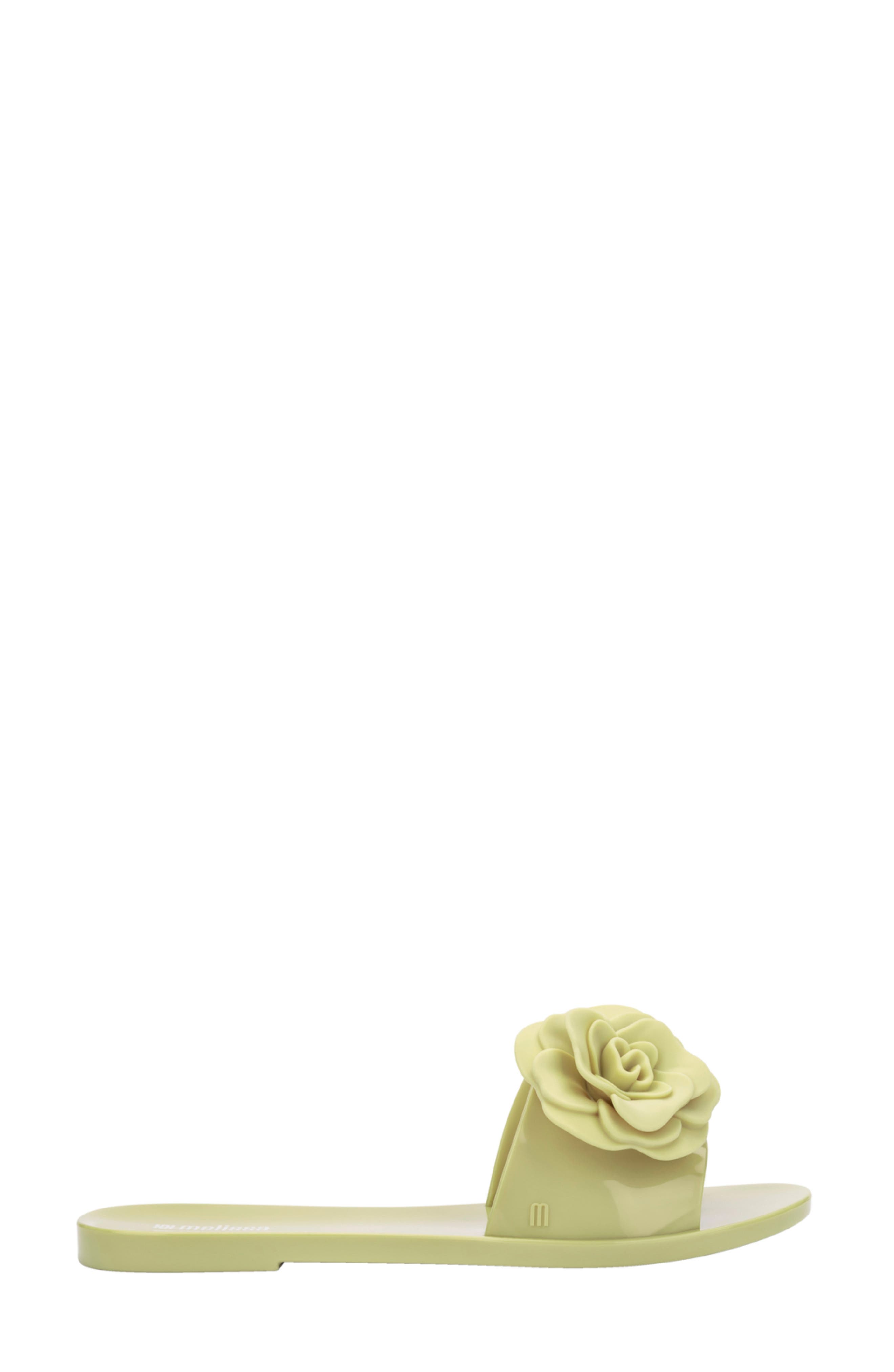 Babe Petals Slide Sandal, Alternate, color, GREEN