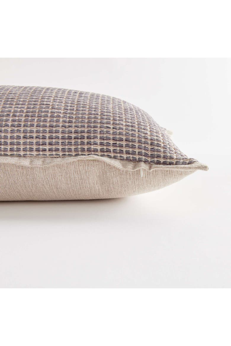 Sasha Jacquard Handwoven Indoor/Outdoor Lumbar Pillow 12" x 22", Alternate, color, Gray