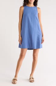 Madewell Linen Blend Shift Minidress