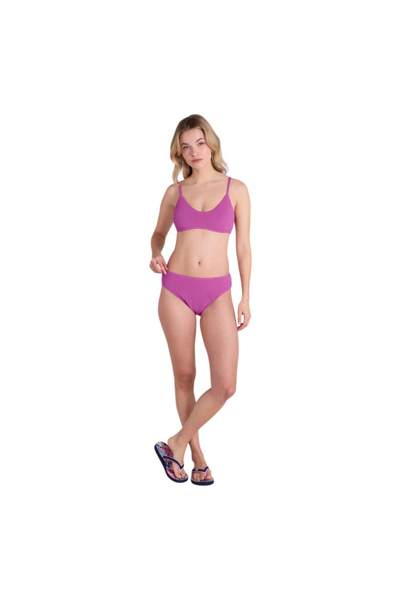Skye Textured Bikini Bottoms, Alternate, color, Purple