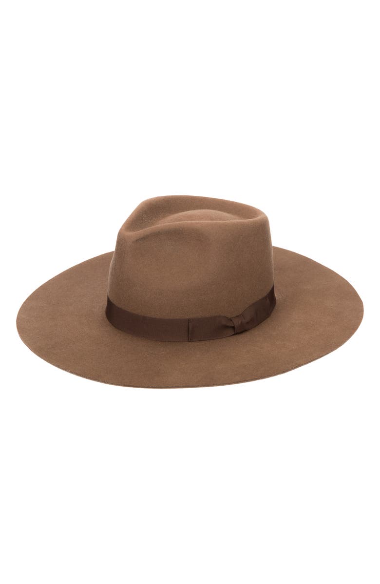 San Diego Hat Julian Felted Wool Fedora, Main, color, Brown