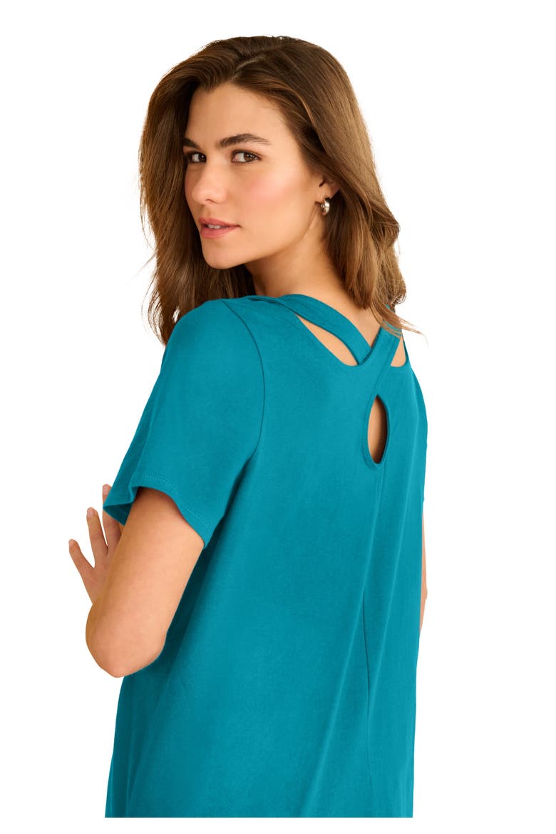 Plus Size Ultimate Criss Cross Back Tunic, Main, color, DEEP TURQUOISE