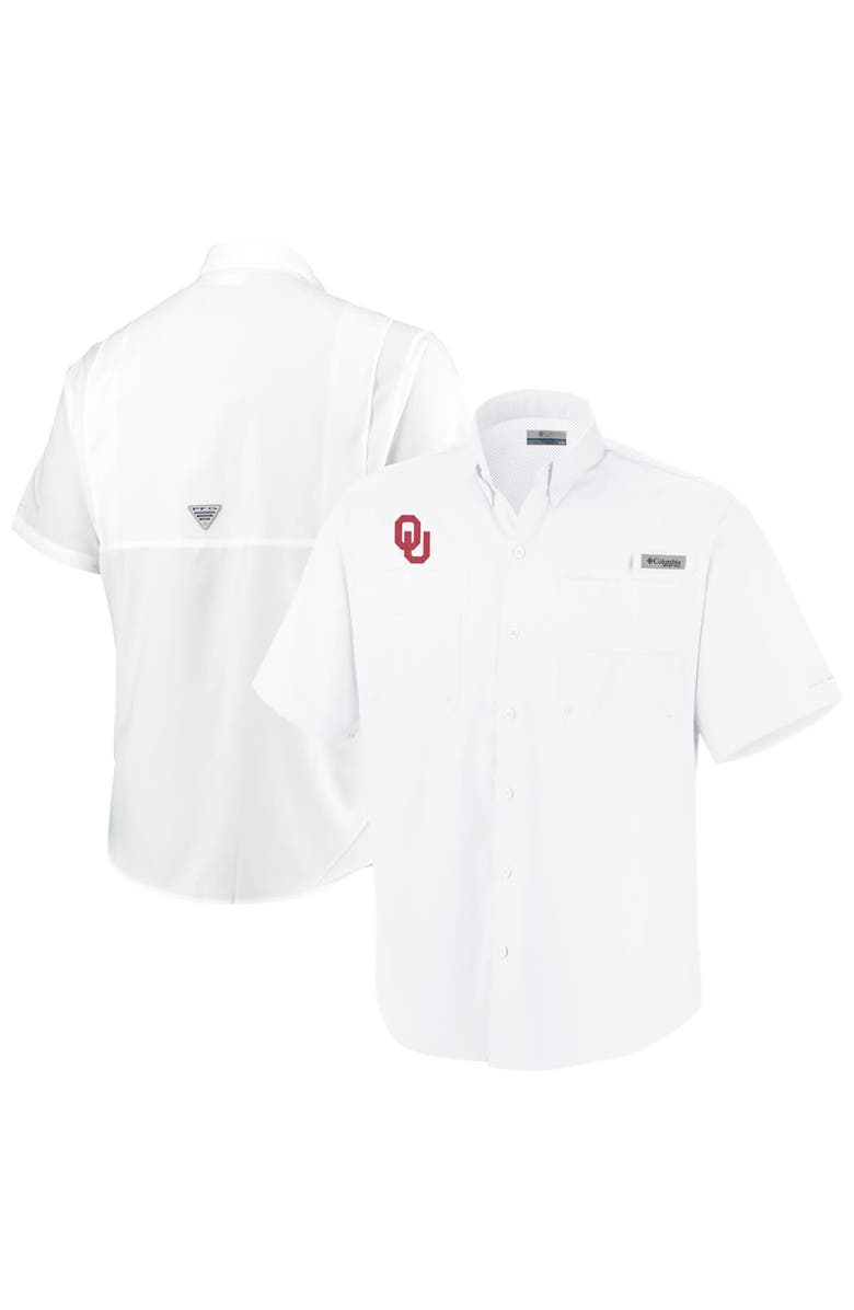 Columbia Men's Columbia White Oklahoma Sooners Big & Tall Collegiate Tamiami Button-Down Shirt, Alternate, color, White