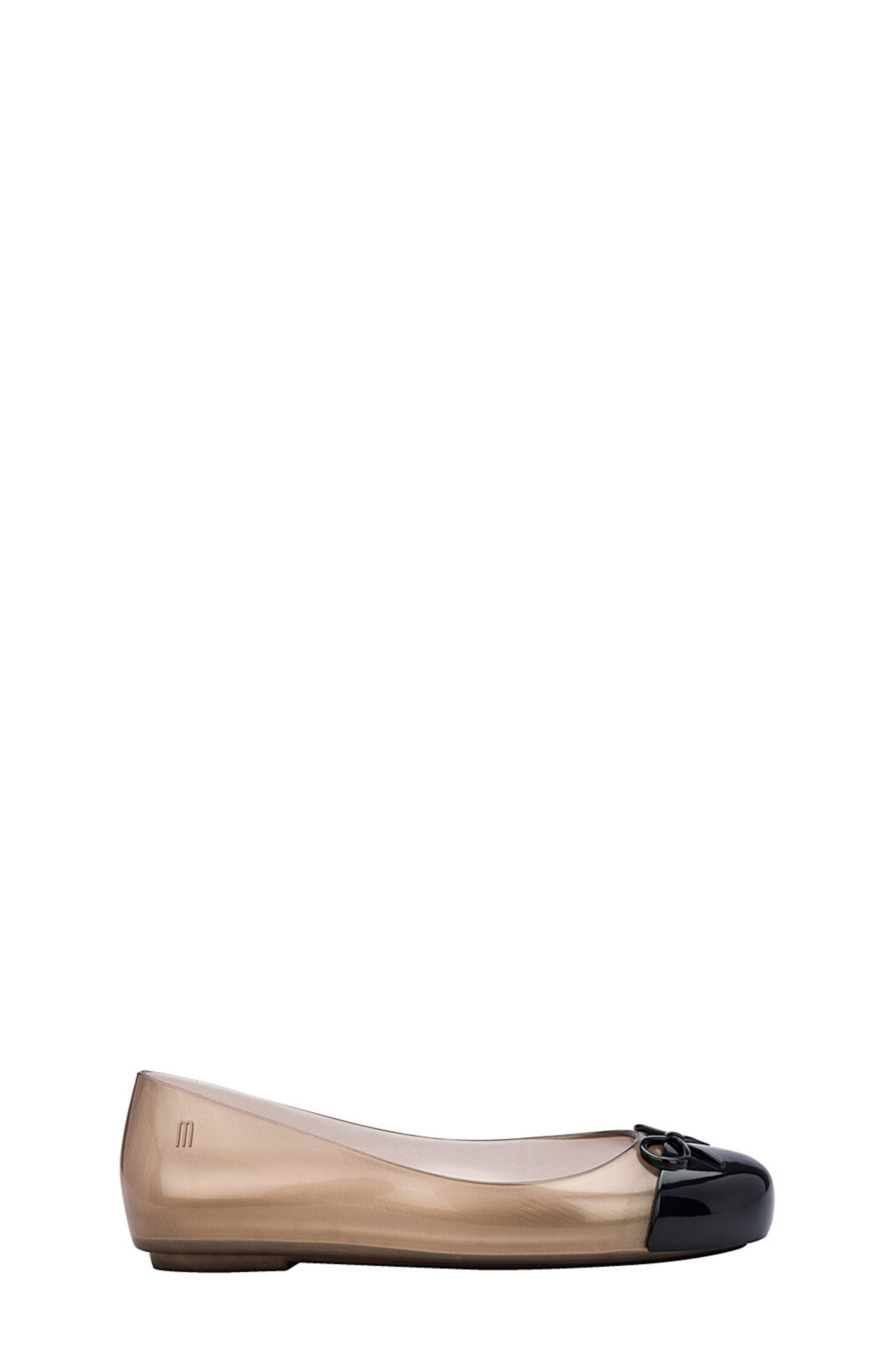 Mini Melissa Kids' Sweet Love Cap Toe Ballet Flat, Alternate, color, Rose/Black