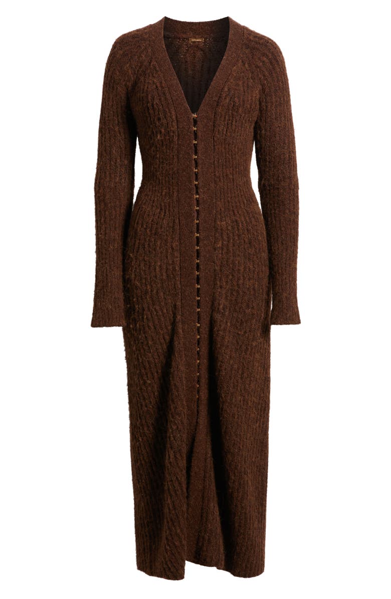 Cult Gaia Bessiana Wool Blend Long Sleeve Sweater Dress, Alternate, color, Java