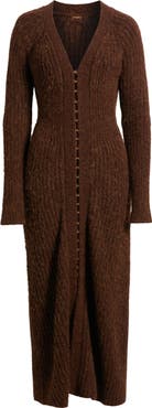 Cult Gaia Bessiana Wool Blend Long Sleeve Sweater Dress