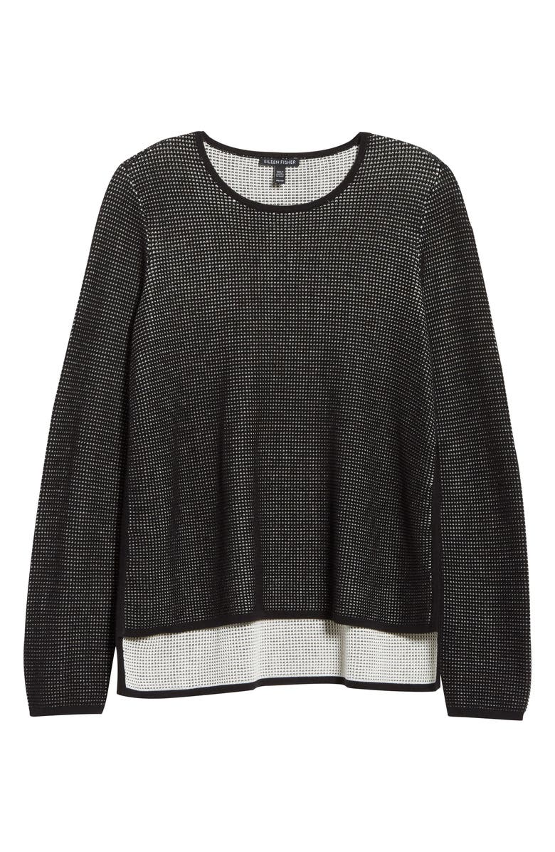 Eileen Fisher Crewneck Silk Blend Top, Alternate, color,