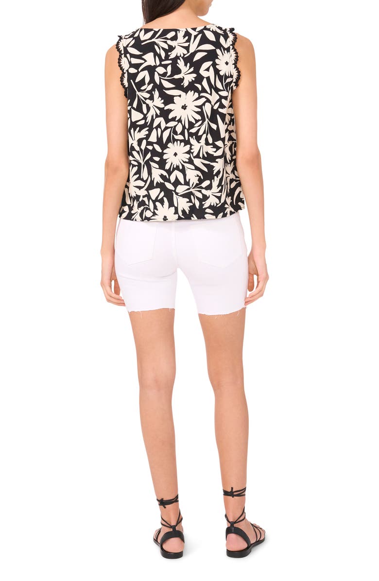 Vince Camuto Floral Tank, Alternate, color, Rich Black