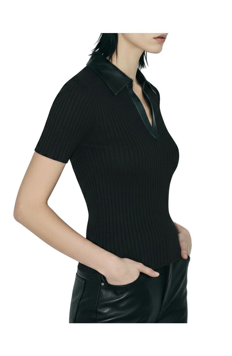 AS by DF Rowan Ribbed Top, Alternate, color, Black