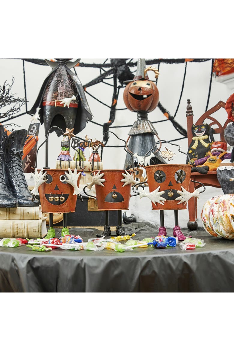 Ghastly Halloween Treat Candy Bucket A/3, Alternate, color, Orange