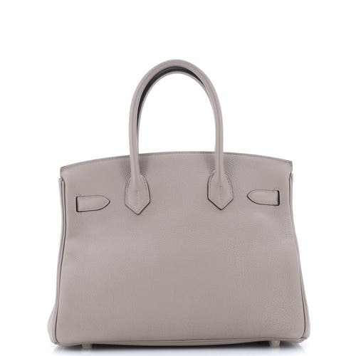 Pre-owned Hermes  Hermes Birkin Handbag Grey Togo With Gold Hardware 30 In Gray