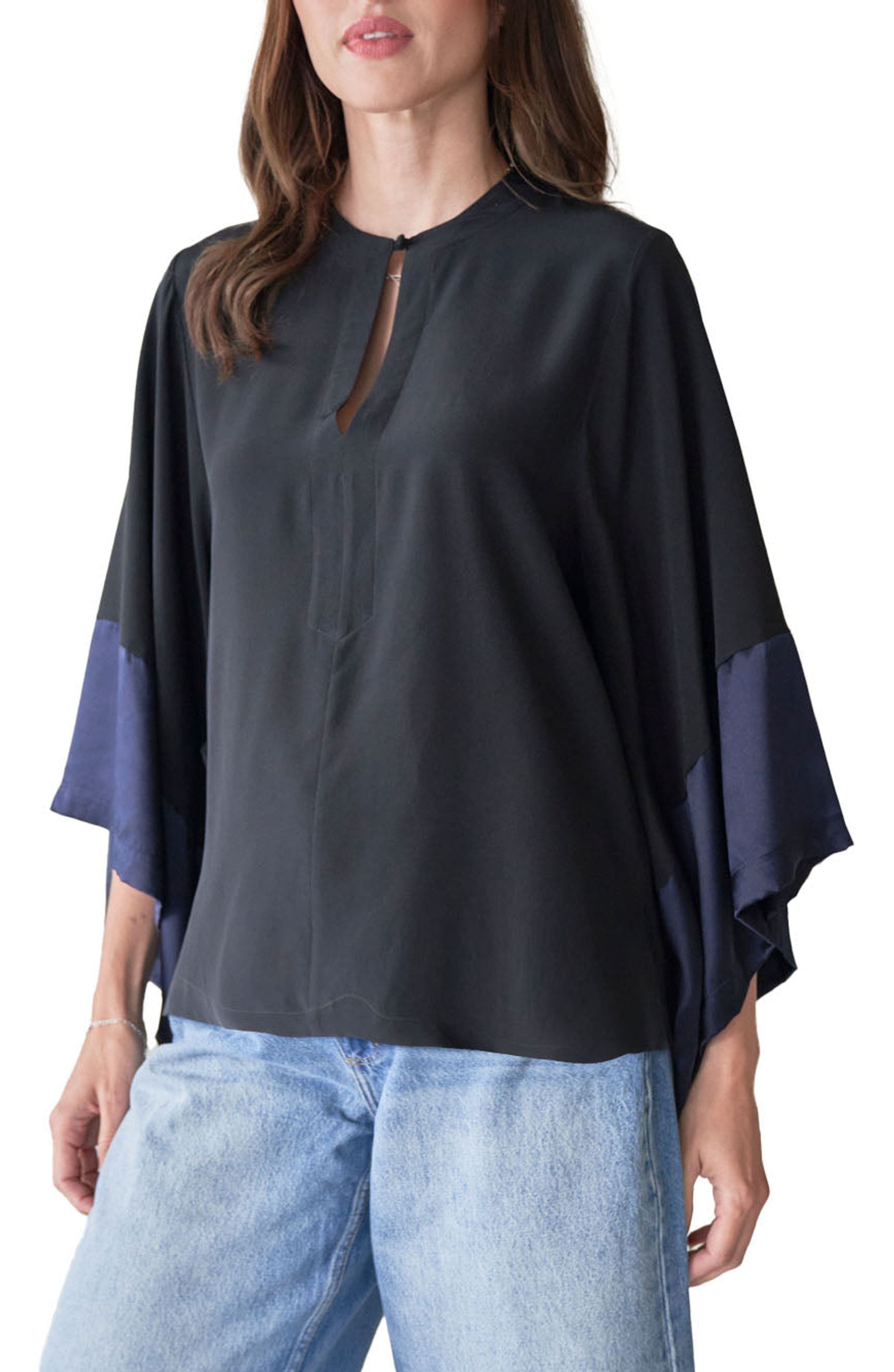 Silk Wide Sleeve Top - image 3