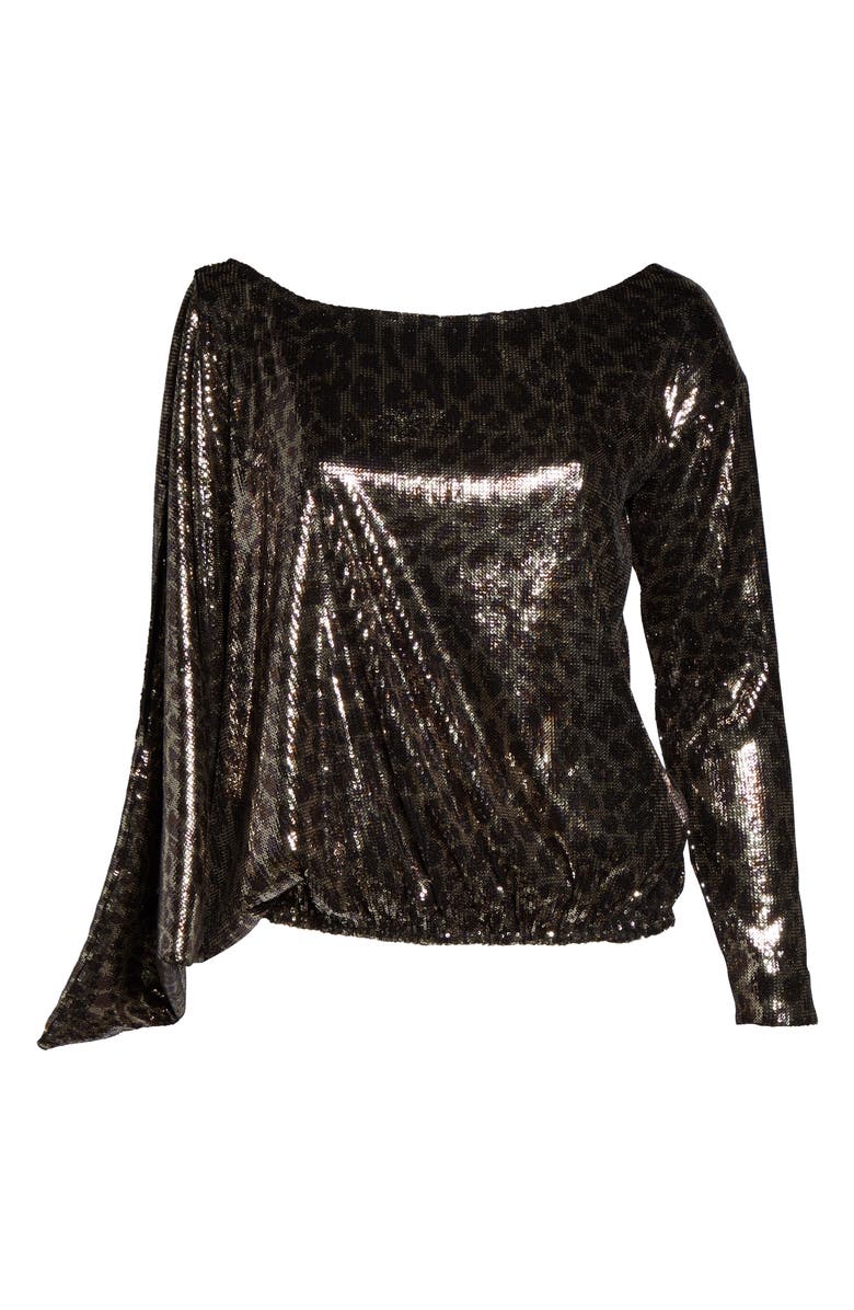 Coldesina Jenny Sequin Leopard Print Convertible Top, Alternate, color, 