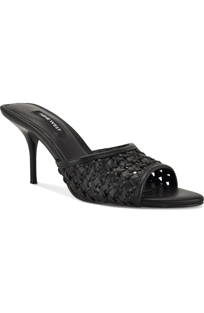 Nine West Kirela Woven Sandal, Main, color, Black