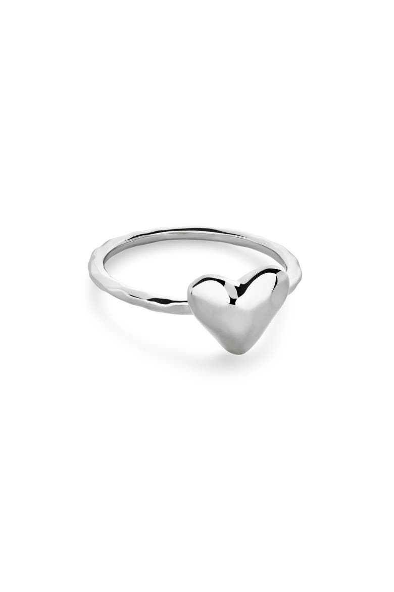 Heart Stacking Ring, Main, color, STERLING SILVER