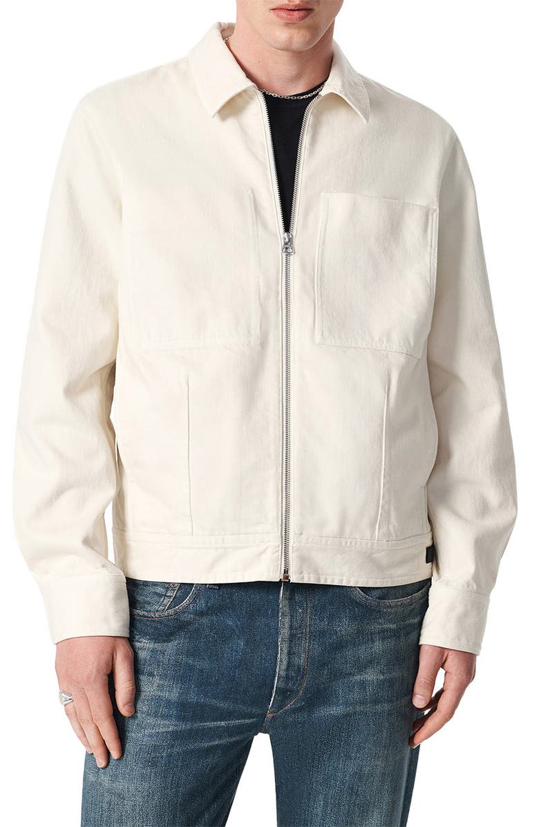 rag & bone Simon Denim Garage Jacket, Alternate, color, Ecru