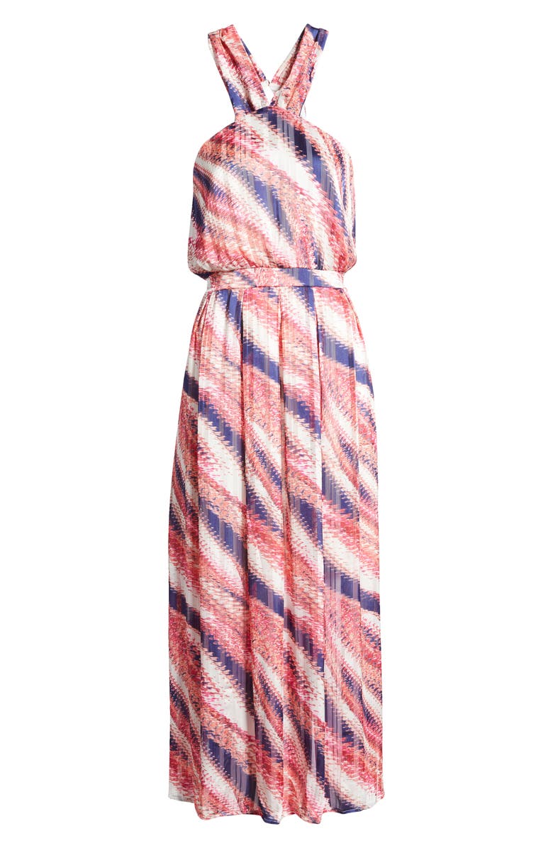 Chelsea28 Halter Chiffon Maxi Dress, Alternate, color, 