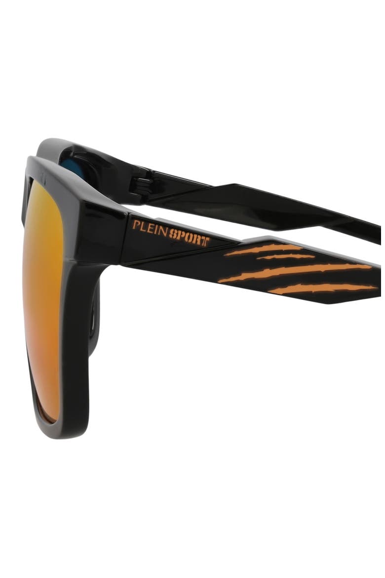 Sport 56mm Square Sunglasses, Alternate, color, BLACK BLACK RED