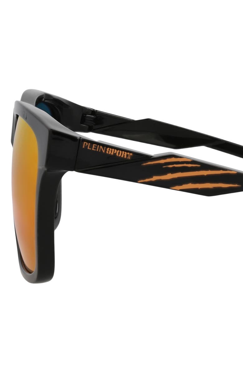 PHILIPP PLEIN Sport 56mm Square Sunglasses, Alternate, color, Black Black Red