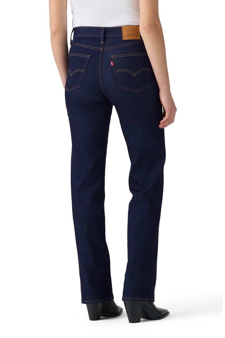 723™ High Waist Straight Leg Jeans, Alternate, color, TRUE BLUE RINSE