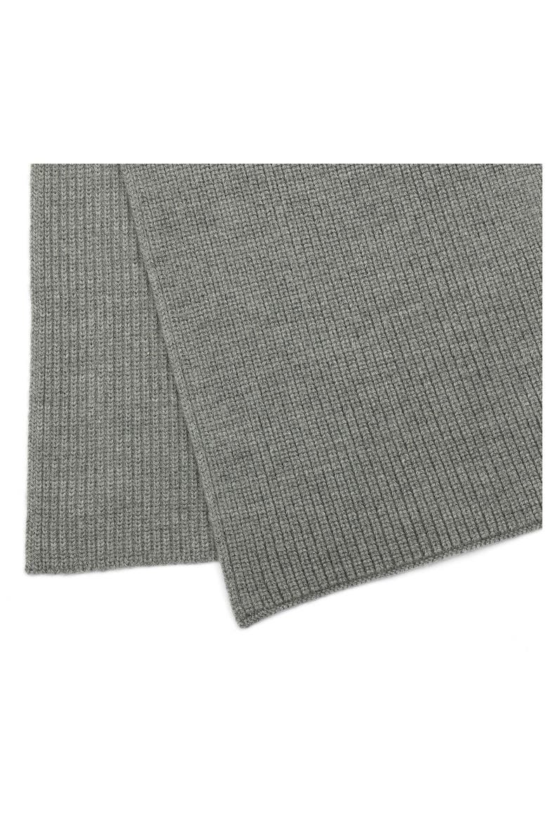 Merino Wool Rib Scarf, Alternate, color, GREY